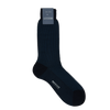Bresciani Calf Length Cotton Socks with Houndstooth Motif