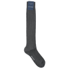 Bresciani Knee Length Cotton Socks in Solid Colours