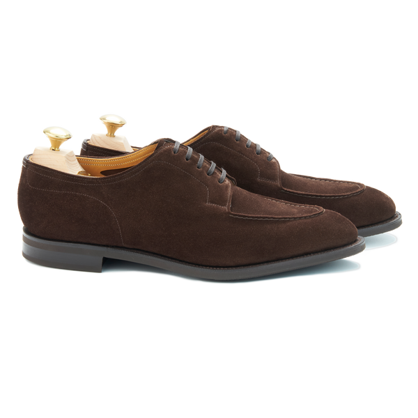 Edward Green Unlined Dover in Mink Suede with Rubber Sole
