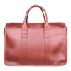 Frank Clegg x WJ & Co. Bound Edge Zip-Top Briefcase in Chestnut Tumbled Leather