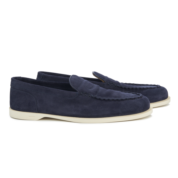 John Lobb Pace in Navy Suede