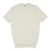 WJ & Co. Round Neck Tee in White Knitted Cotton