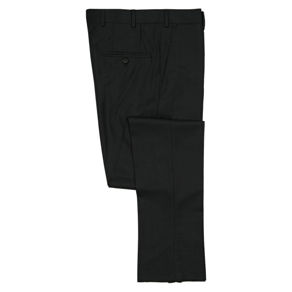 P. Johnson Trousers in Charcoal Wool Twill
