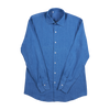 P. Johnson Shirt in Indigo Cotton Denim with Spread Collar