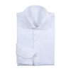 P. Johnson Shirt in White Cotton Twill with Spread Collar