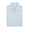 P. Johnson Shirt in Sky Blue Cotton-Linen with Cutaway Collar