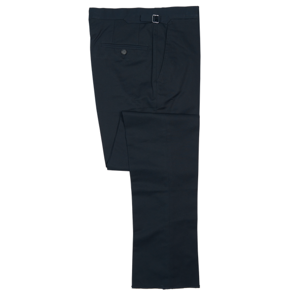 P. Johnson Trousers in Dark Navy Cotton-Linen
